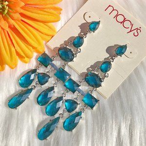 Macys Boho Earrings Dress Faux Crystal Post Dangle